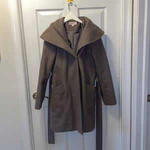 Belted and button up coat